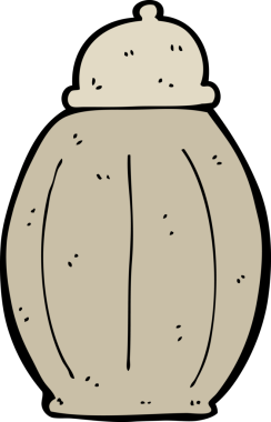 bir insan tarafından çizilmiş eski bir kavanoz.