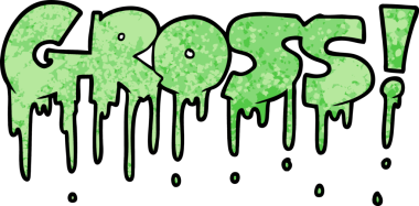 Bir insan tarafından çizilmiş iğrenç çizgi film sembolü.