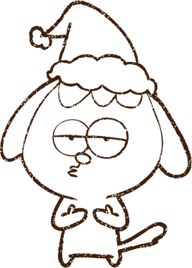 Bir insan tarafından çizilmiş Noel Köpeği Kömürü