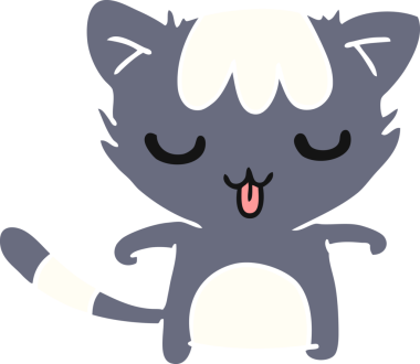 Bir insan tarafından çizilmiş kawaii şirin rakunun karikatür çizimi