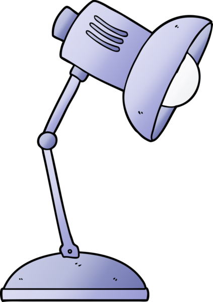 Bir insan tarafından çizilmiş çizgi film lambası.