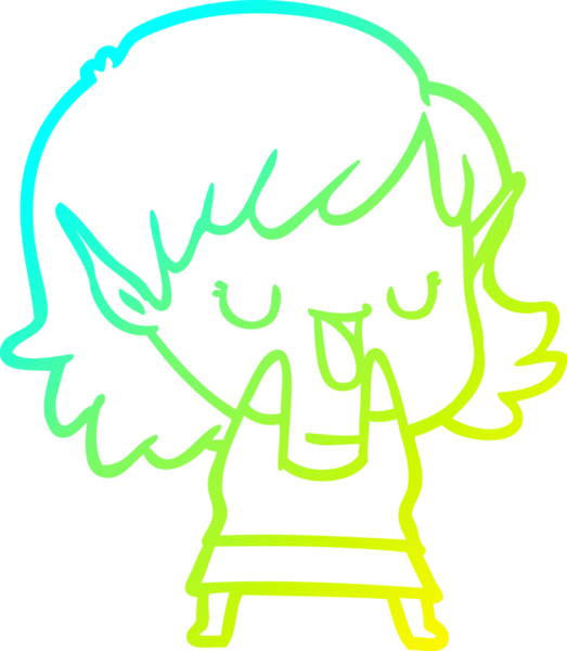 Bir insan tarafından çizilmiş soğuk gradyan çizgi çizimi.