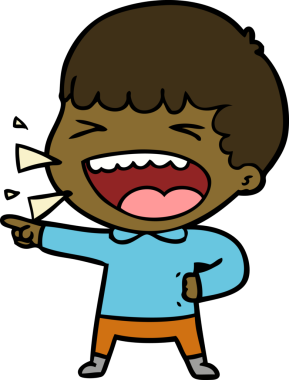 Bir insan tarafından çizilmiş gülen adam.