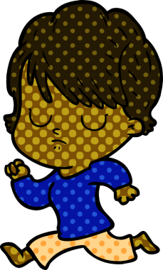 Bir insan tarafından çizilmiş karikatür kadın.