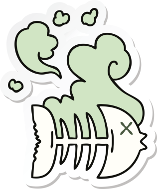 Bir insan tarafından çizilmiş garip bir el çıkartması.