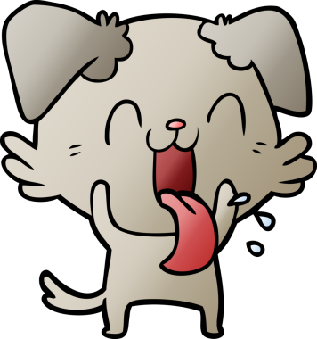 Bir insan tarafından çizilmiş nefes nefese bir köpek.