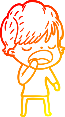 Bir insan tarafından çizilmiş bir karikatür kadın çizimi.