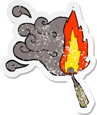 Bir insan tarafından çizilmiş bir karikatürün gerilimli yapıştırması.