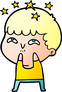 çizgi film bir insan tarafından çizilmiş hayret verici çocuk.