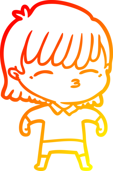 Bir insan tarafından çizilmiş bir karikatür kadın çizimi