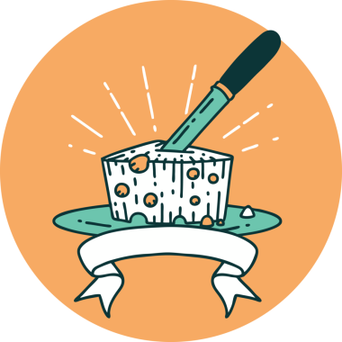 Bir insan tarafından çizilmiş bir tabak peynirin ikonu