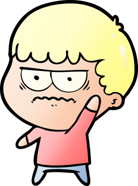 Bir insan tarafından çizilmiş rahatsız bir adam.