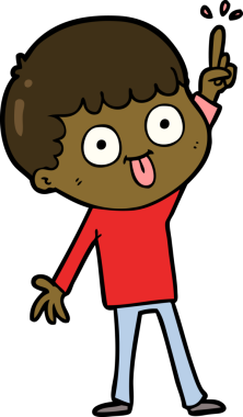 Bir insan tarafından çizilmiş çizgi film adamı.