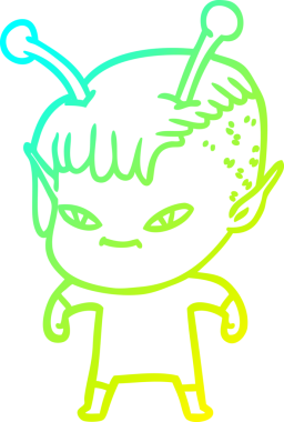 Bir insan tarafından çizilmiş, soğuk bir çizgi roman çizimi.