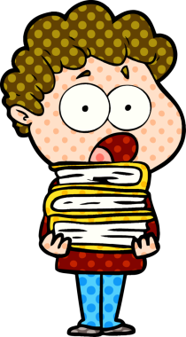 Bir insan tarafından çizilmiş bir karikatür adamı şaşkınlıkla nefes nefese kaldı.