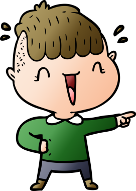 Bir insan tarafından çizilmiş mutlu çocuk.