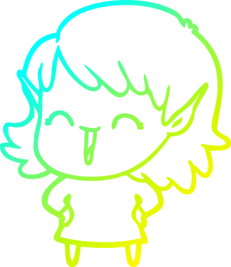 Bir insan tarafından çizilmiş soğuk gradyan çizgi çizimi.