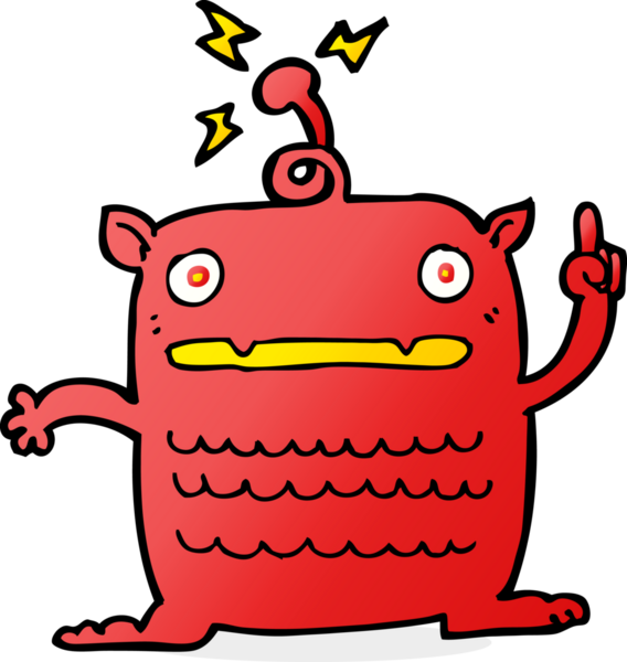 Bir insan tarafından çizilmiş garip küçük uzaylı çizgi filmi.