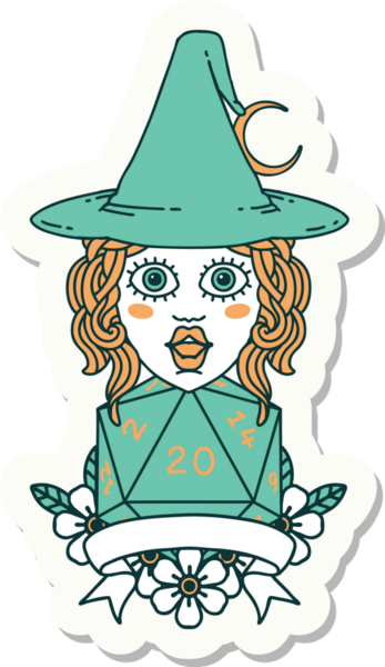 Bir insan tarafından çizilmiş doğal yirmi zarlı bir cadının çıkartması.