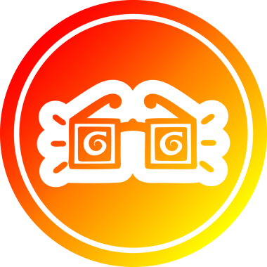 x ışını özellikleri bir insan tarafından çizilen sıcak gradyan bitiş ile dairesel simge