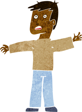 Bir insan tarafından çizilen karikatür adamı şaşırttı