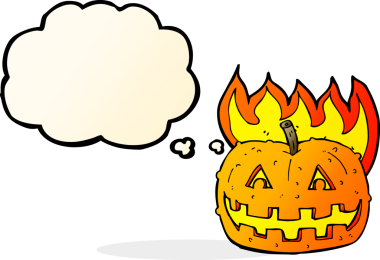 Bir insan tarafından çizilmiş balkabağı.