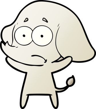 bir insan tarafından çizilmiş belirsiz bir fil.