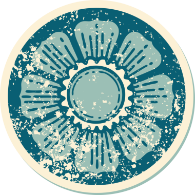 Bir insan tarafından çizilmiş bir çiçeğin sembolik dövmesi.