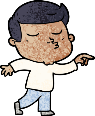 Bir insan tarafından çizilmiş karikatür mankeni adam.