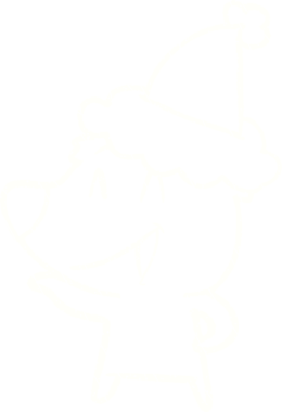 Bir insan tarafından çizilmiş Noel Ayısı Tebeşiri