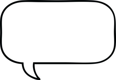 Bir insan tarafından çizilmiş bir konuşma baloncuğunun çizgi çizimi