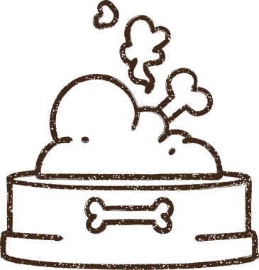 Bir insan tarafından çizilmiş yemek kasesi kömürü.