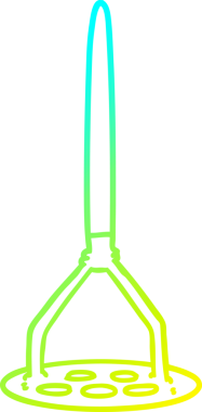 Bir insan tarafından çizilmiş patates ezicinin soğuk gradyan çizimi.