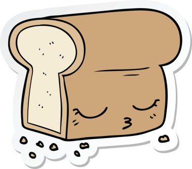 Bir insan tarafından çizilmiş bir somun ekmeğin çıkartması.