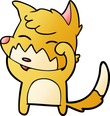 bir insan tarafından çizilmiş tilki çizgi filmi