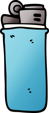 Bir insan tarafından çizilmiş tek kullanımlık karalama çakmağı.