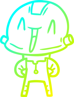 Bir insan tarafından çizilmiş soğuk gradyan robot çizimi