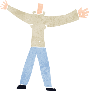 bir insan tarafından çizilmiş başsız vücut (karikatürleri karıştır ve eşleştir veya fotoğraf ekle)