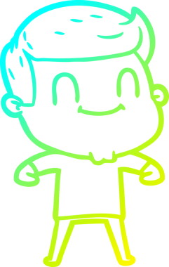 Bir insan tarafından çizilmiş karikatür cana yakın bir adamın çizimi.