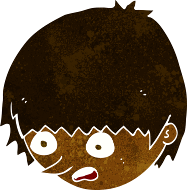 bir insan tarafından çizilmiş stresli bir yüz.