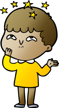 çizgi film bir insan tarafından çizilmiş hayret verici çocuk.