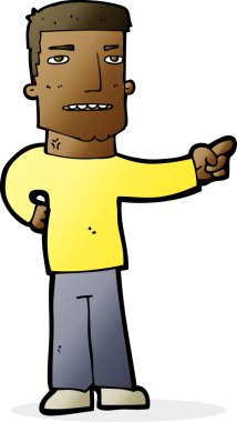 Bir insan tarafından çizilmiş çizgi filmci.