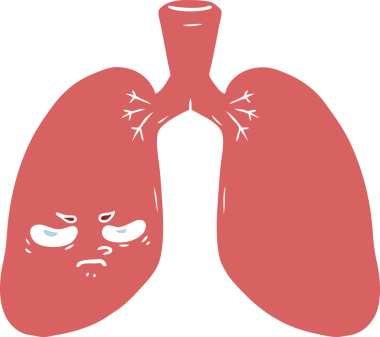 Bir insan tarafından çizilmiş düz renkli karikatür.