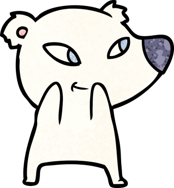 Bir insan tarafından çizilmiş kutup ayısı karikatürü