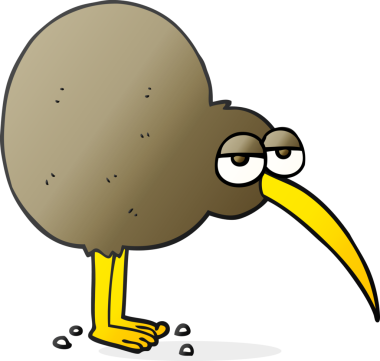 Bir insan tarafından çizilmiş serbest çizim kivi.