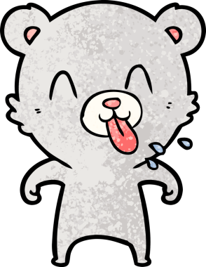 Bir insan tarafından çizilmiş bir çizgi film karakteri.