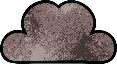 Bir insan tarafından çizilmiş fırtına bulutunun retro grunge deseni.