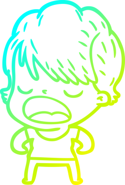 Bir insan tarafından çizilmiş bir karikatür kadın çizimi.