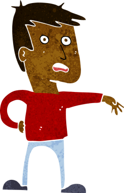 Karikatürist bir insan tarafından çizilmiş kamp hareketi yapıyor.