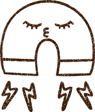 Bir insan tarafından çizilmiş mıknatıs kömürü